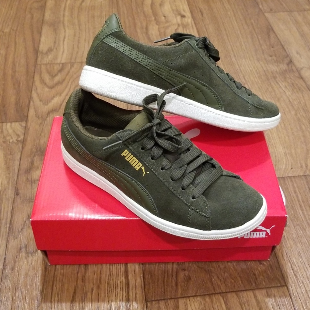 Puma Vikky Suede Sneaker - Olive